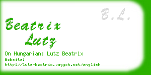 beatrix lutz business card